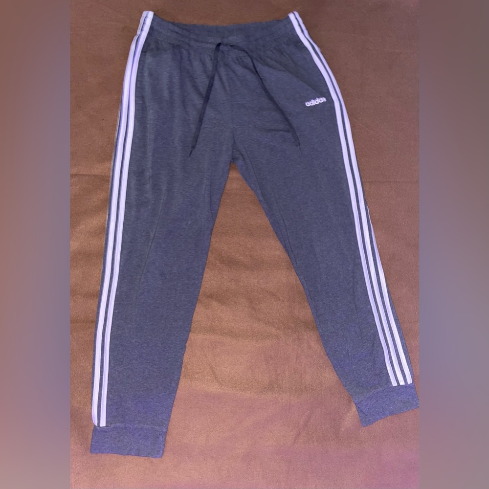 Grey Adidas track pants
